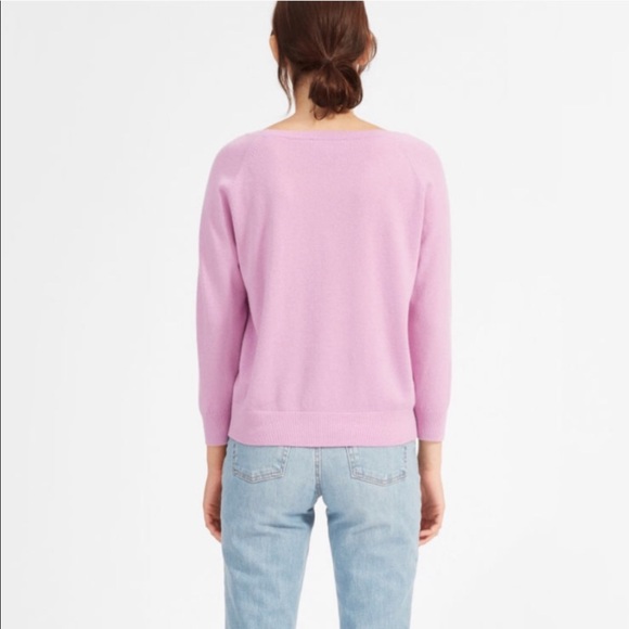Everlane Cashmere Ballerina Sweater Mauve Pink/Lilac - Picture 5 of 12